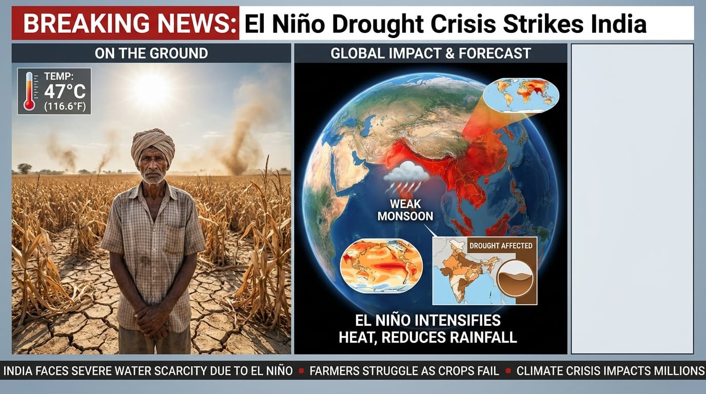 El Nino Alert: दुनिया पर मंडरा रहा सूखे का खतरा, भारत समेत कई देशों में बढ़ी चिंता El Nino Alert: दुनिया पर मंडरा रहा सूखे का खतरा, भारत समेत कई देशों में बढ़ी चिंता