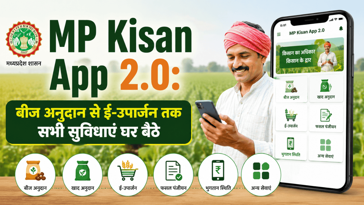 MP Kisan App 2.0: अब किसान घर बैठे कर सकेंगे ये सभी काम, बीज अनुदान से लेकर ई-उपार्जन तक मिलेगी सुविधा MP Kisan App 2.0: अब किसान घर बैठे कर सकेंगे ये सभी काम, बीज अनुदान से लेकर ई-उपार्जन तक मिलेगी सुविधा