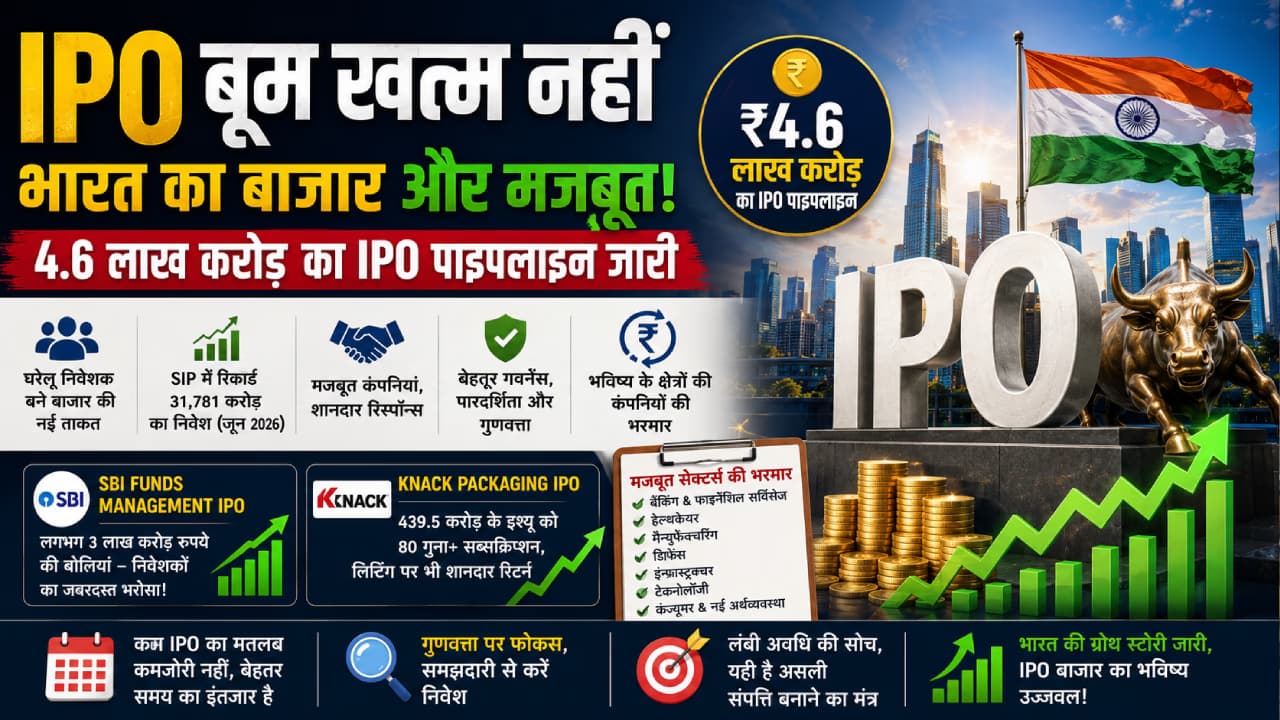 IPO Market: क्या भारत में IPO का दौर खत्म हो रहा है? जानिए क्यों विशेषज्ञ अब भी भविष्य को लेकर हैं बेहद आशावादी IPO Market: क्या भारत में IPO का दौर खत्म हो रहा है? जानिए क्यों विशेषज्ञ अब भी भविष्य को लेकर हैं बेहद आशावादी