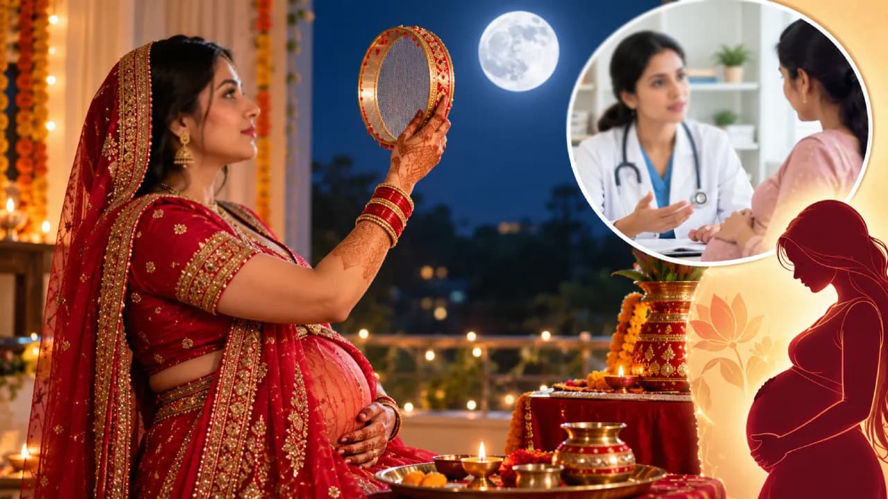 Karwa Chauth 2026: क्या प्रेग्नेंट महिलाएं रख सकती हैं व्रत? जानें पानी पीने और सेहत से जुड़े जरूरी नियम Karwa Chauth 2026: क्या प्रेग्नेंट महिलाएं रख सकती हैं व्रत? जानें पानी पीने और सेहत से जुड़े जरूरी नियम